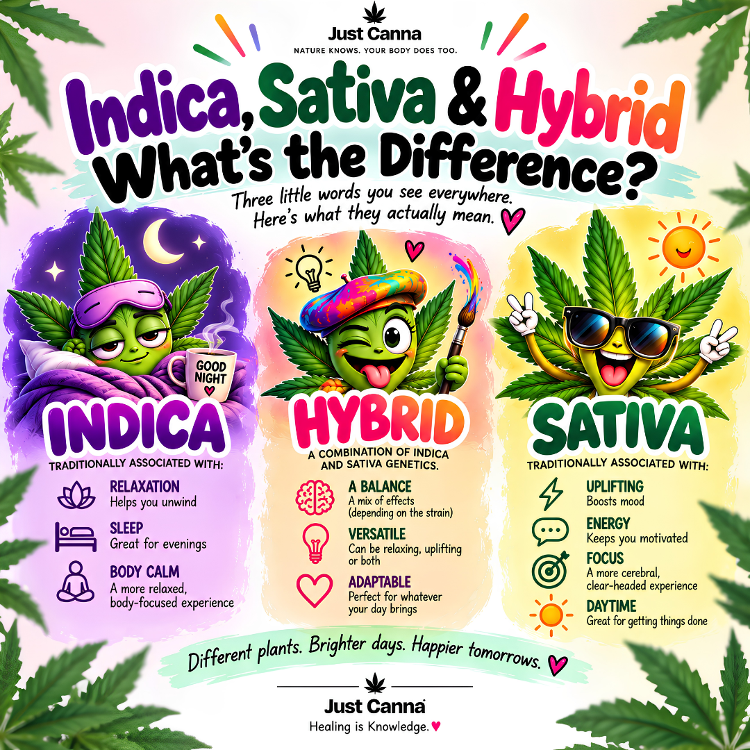 Indica, Sativa & Hybrid — What's the Difference?