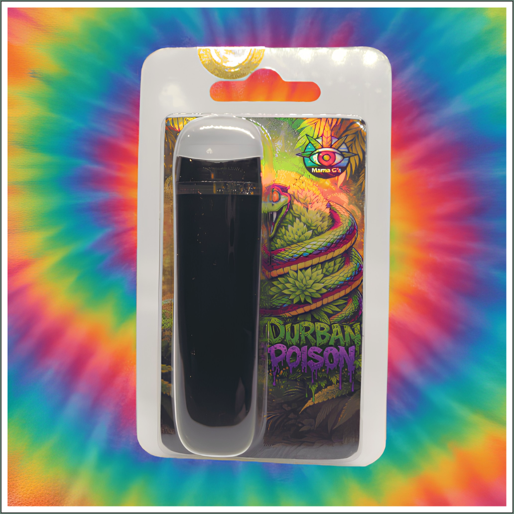 Pure Distillate Disposable Vapes 1ml - Durban Poison (Sativa)
