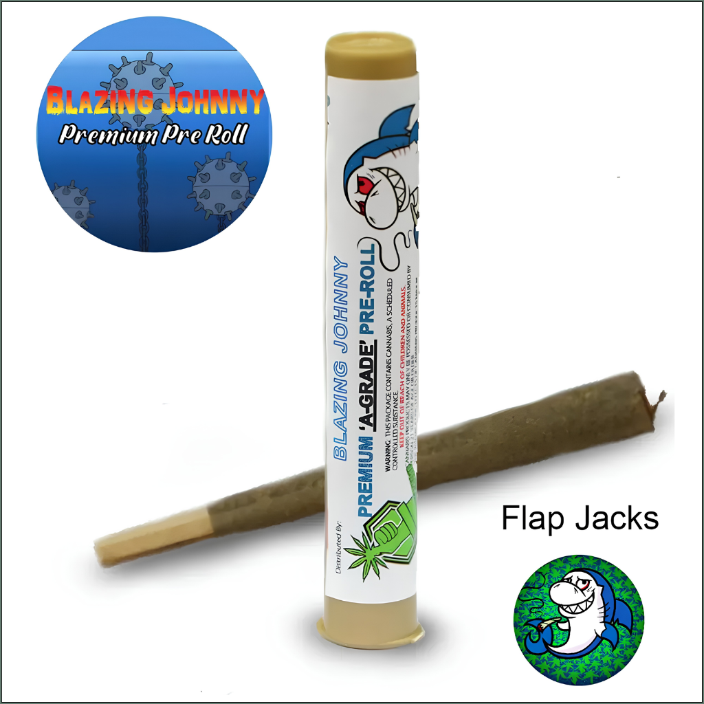 Blazing Johnny Premium Pre-Rolls - Kingsize - Greenhouse - Flap Jacks (Indica)