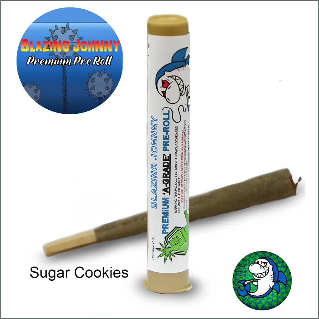 Blazing Johnny Premium Pre-Rolls - Kingsize - Sugar Cookies (Hybrid)