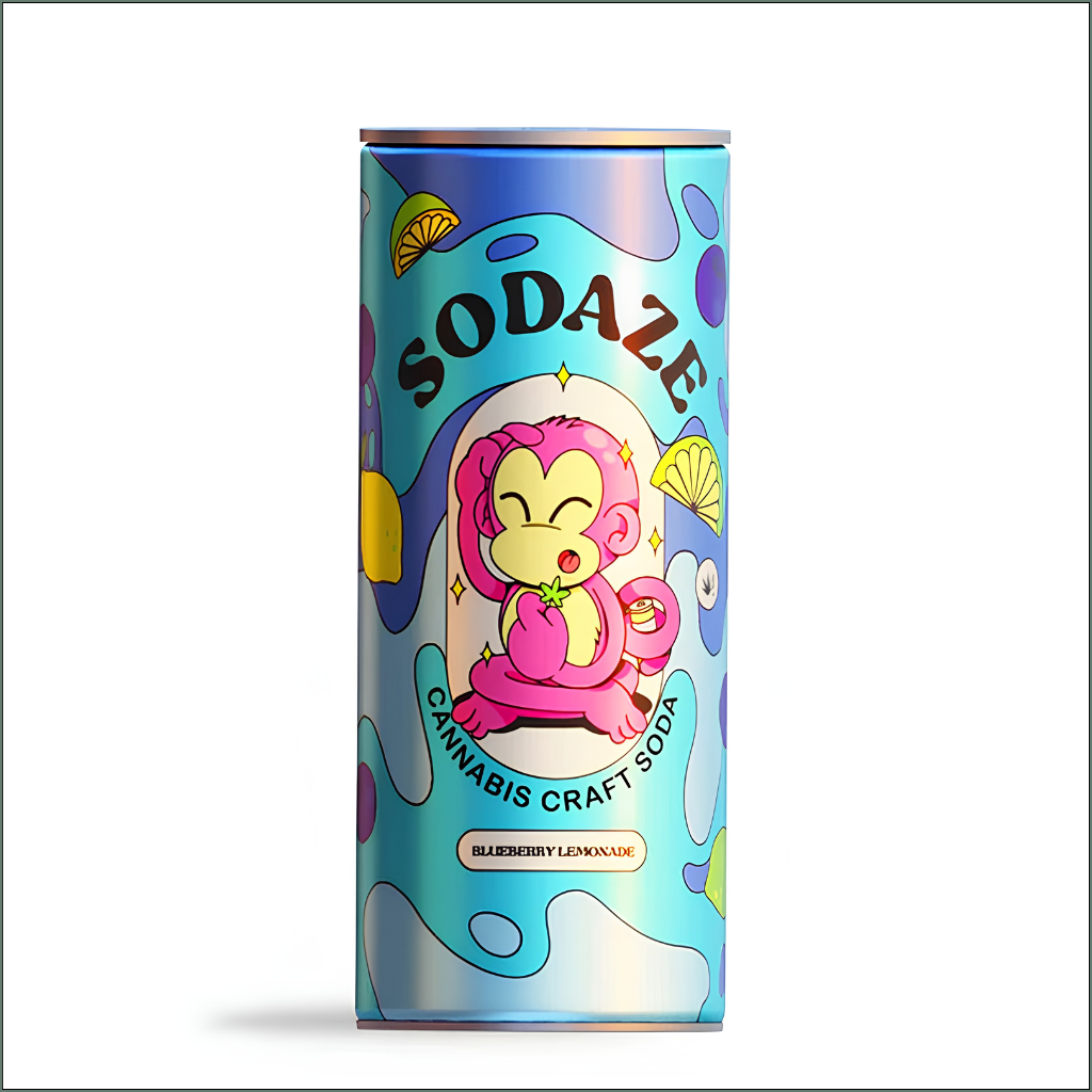 Sodaze Infused Craft Soda 30mg - Blueberry Lemonade (250ml)