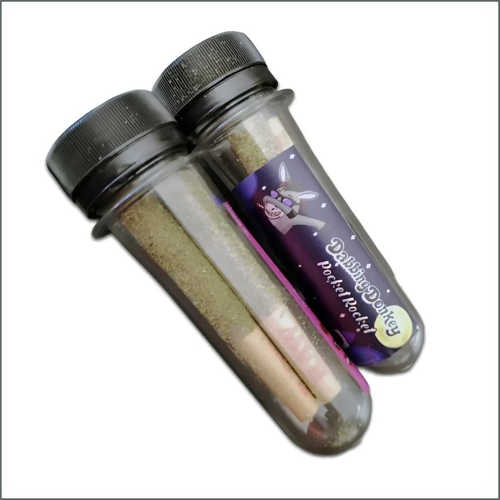 Dabbing Donkey "Pocket Rockets" (Kief + Distillate Jacket + Indoor Flower) - Mini's - 3's