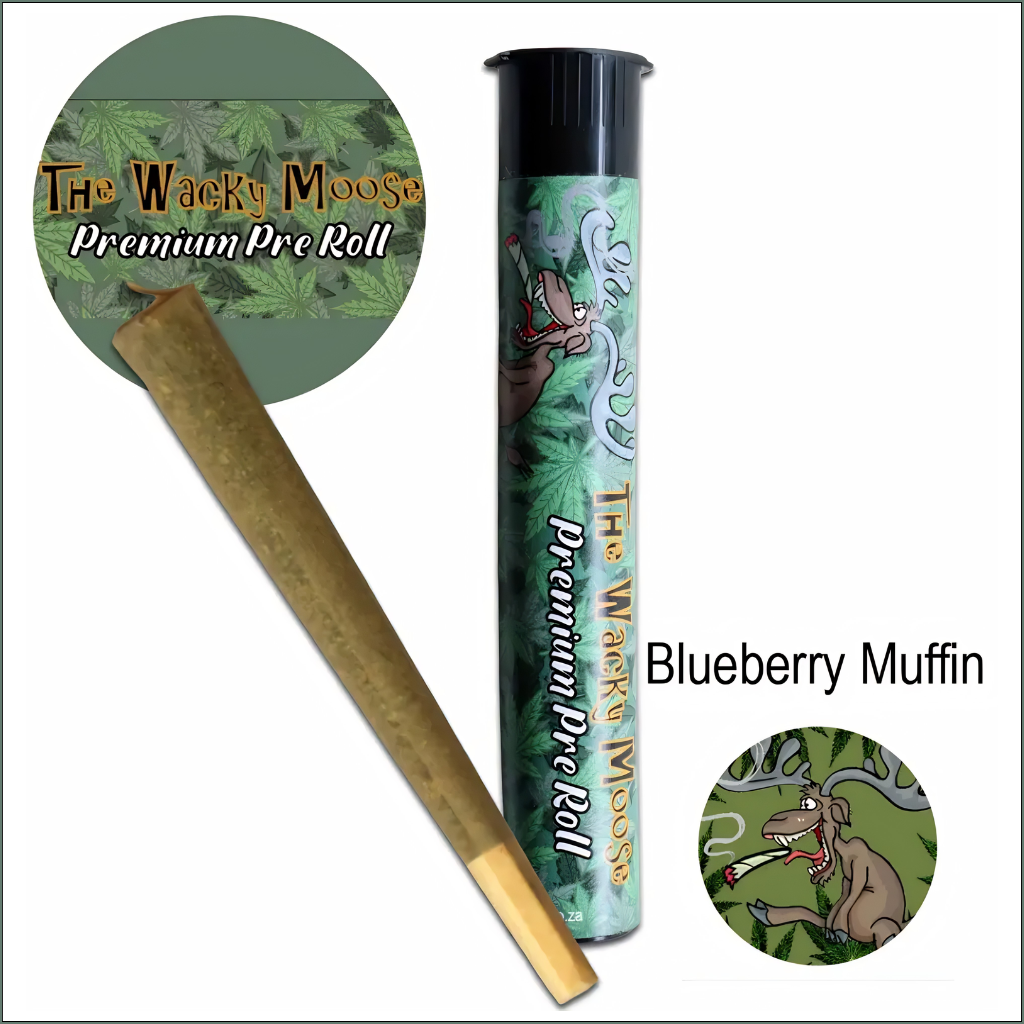 Wacky Moose Premium Pre-Rolls - Kingsize - Indoor - Blueberry Muffin (Indica)