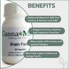 CBD Plus Brain Food Capsules (Indica/Sativa blend) 30's