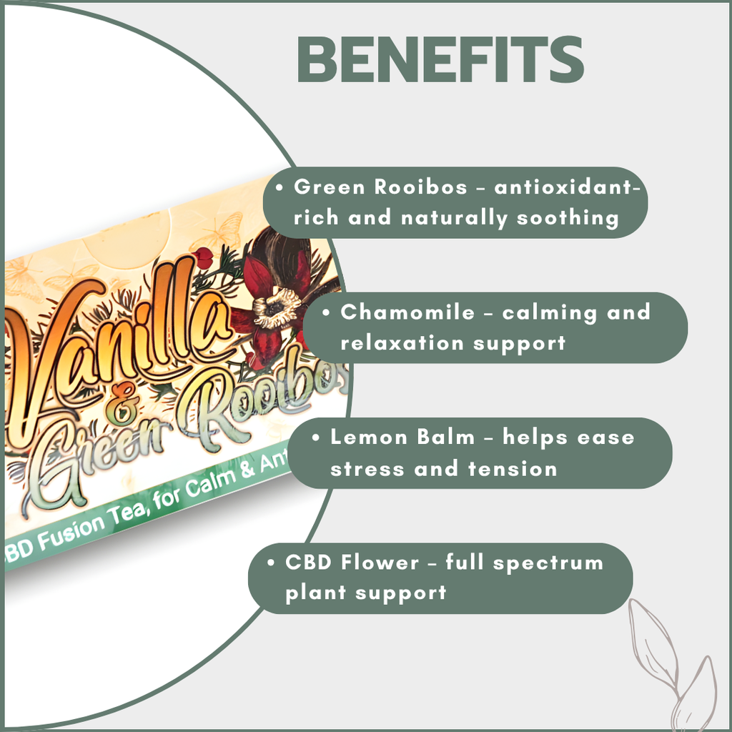 Time 4 Tea - Vanilla & Green Rooibos Tea with CBD