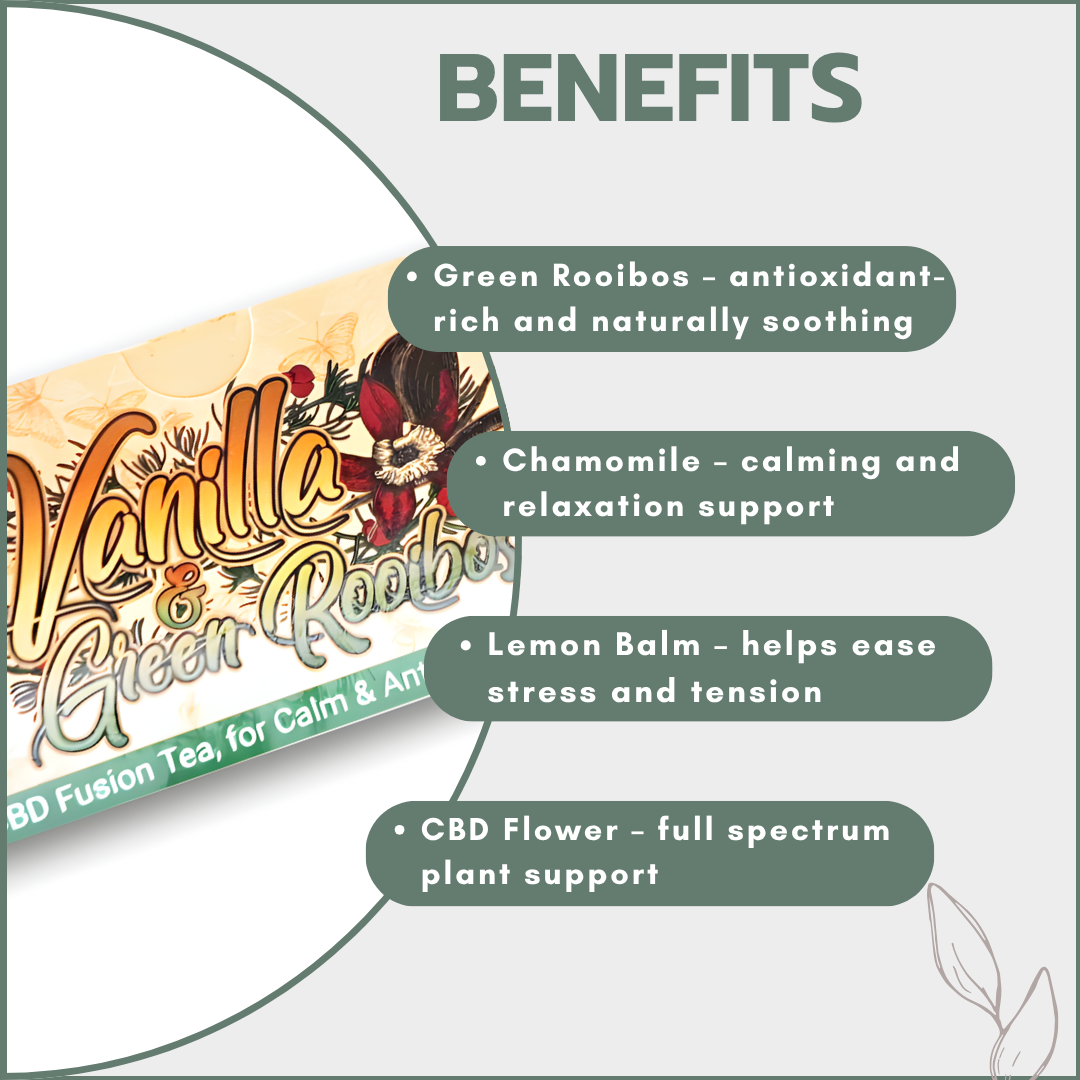Time 4 Tea - Vanilla & Green Rooibos Tea with CBD