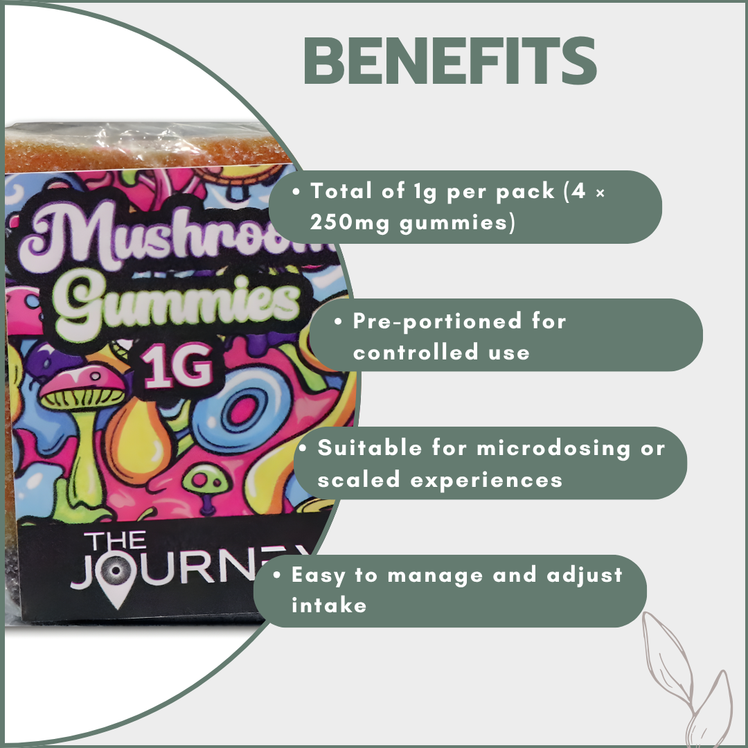 Magic Mushroom Gummies - Golden Teacher 1g (4x250mg)