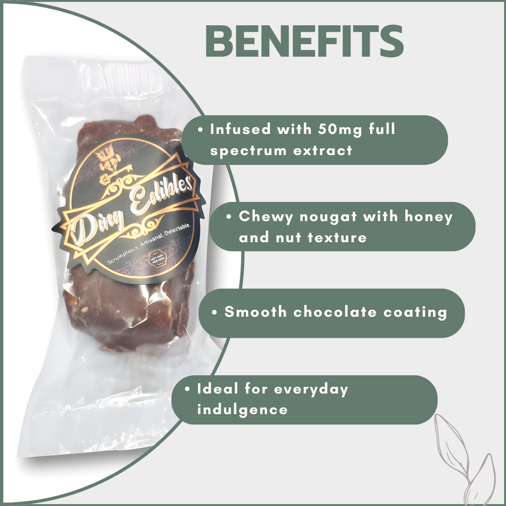Ding Chocolate Coated Nougat 50mg Full Spectrum