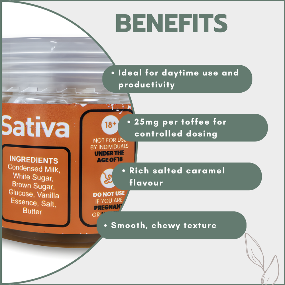 Salted Caramel Toffee 250mg (10x25mg) - Sativa