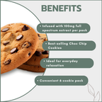 Choc Chip Cookies 6's - 100mg Full Spectrum (10 Packs)