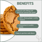 Ginger Cookies 6's - 100mg Full Spectrum (6 Packs)