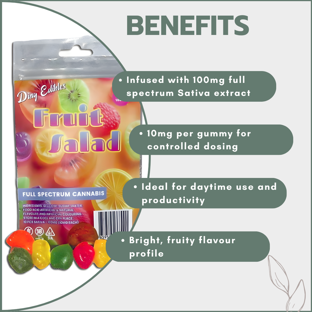 Gummies - Fruit Salad 100mg (10x10mg) - Sativa