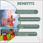 Gummies - Gummy Bears 100mg (10x10mg) - Sativa