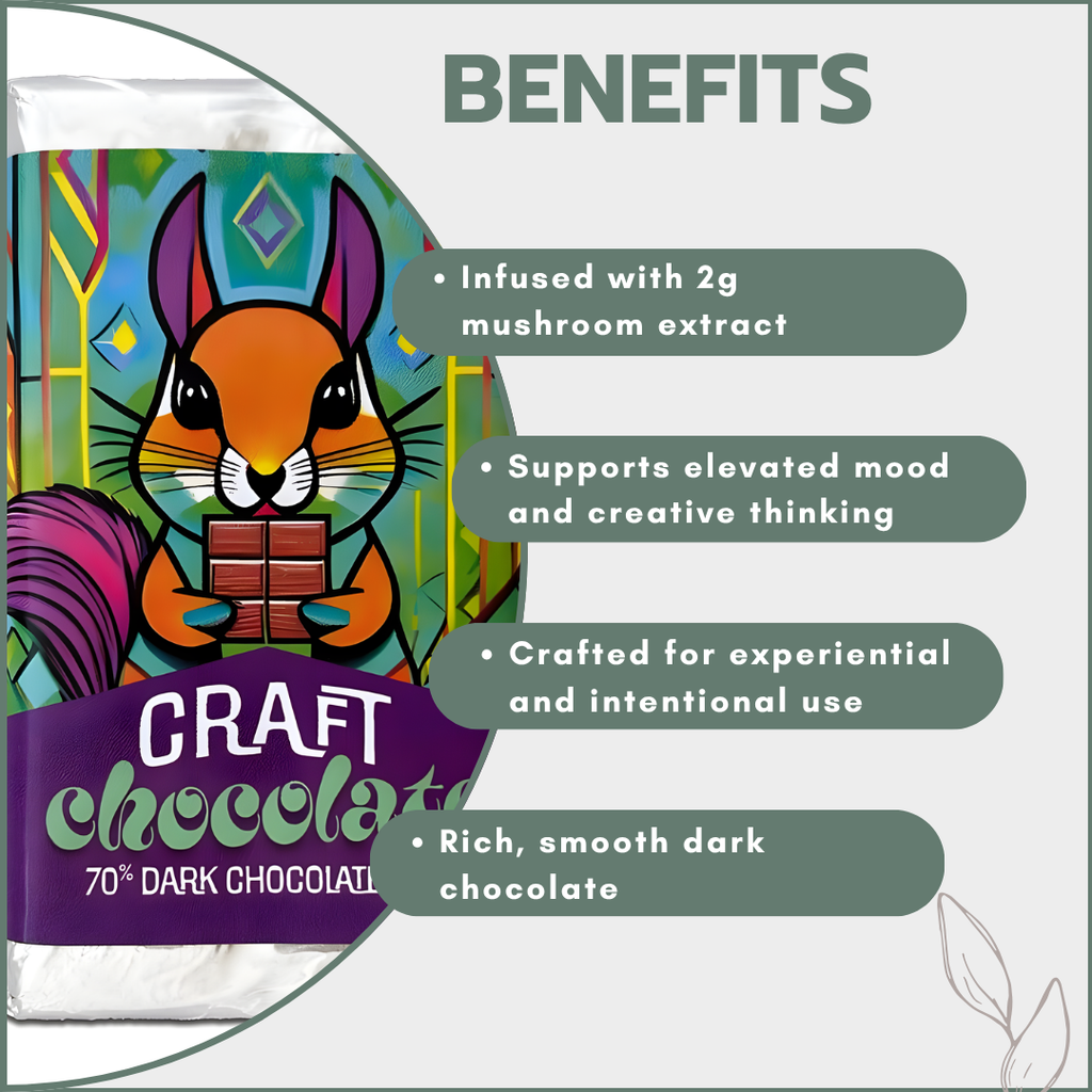 Trippy Nootropic Craft Chocolate Bar 35g - Dark Chocolate