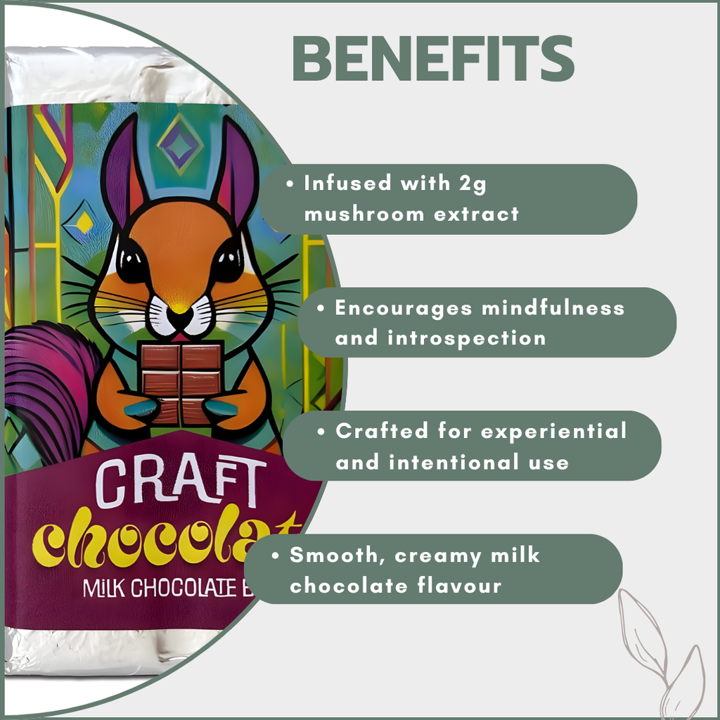 Trippy Nootropic Craft Chocolate Bar 35g - Milk Chocolate