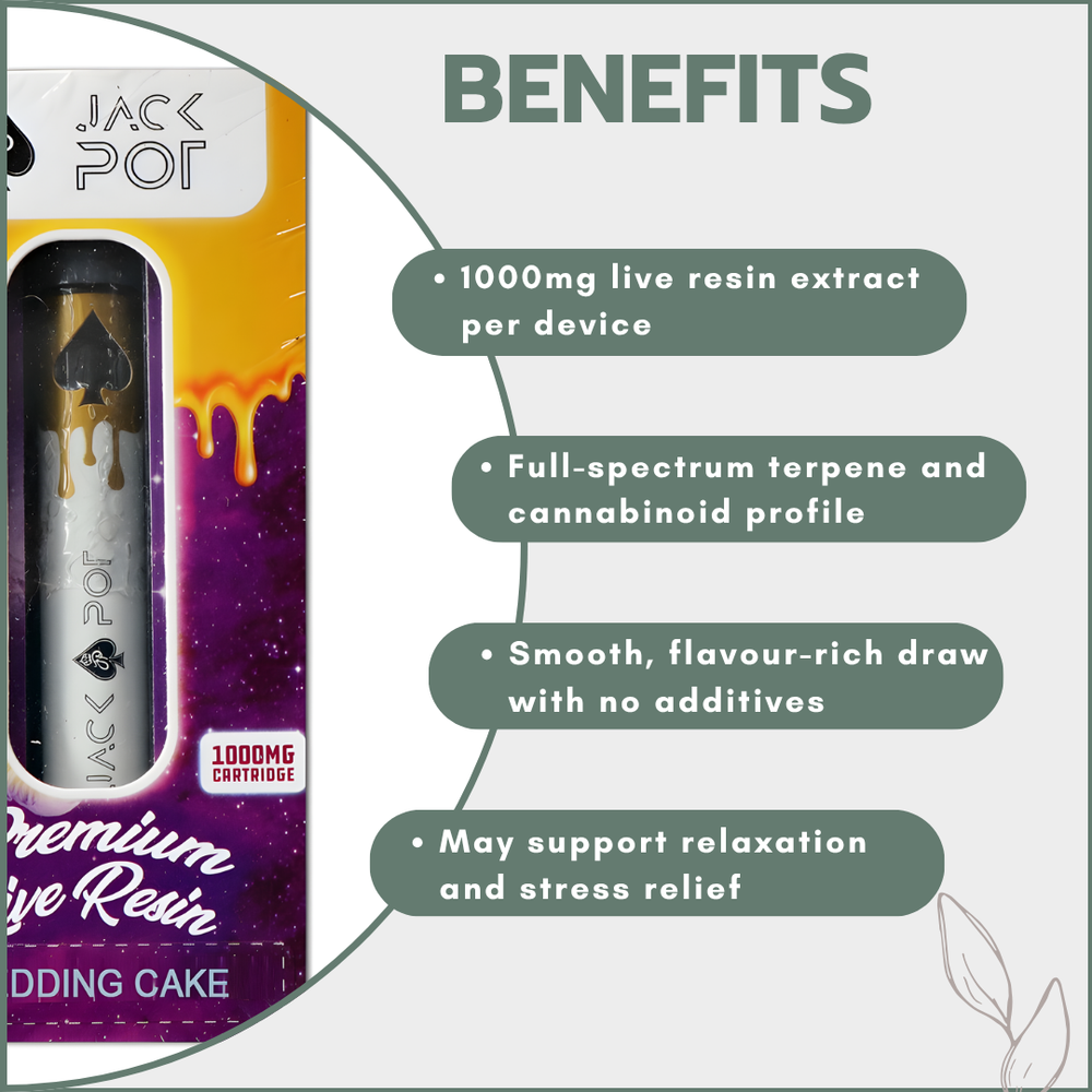 Live Resin Disposable Vapes 1ml - Wedding Cake (Indica-leaning Hybrid)