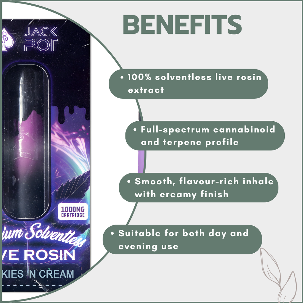 Live Rosin Disposable Vapes 1ml - Cookies 'n Cream (Hybrid)