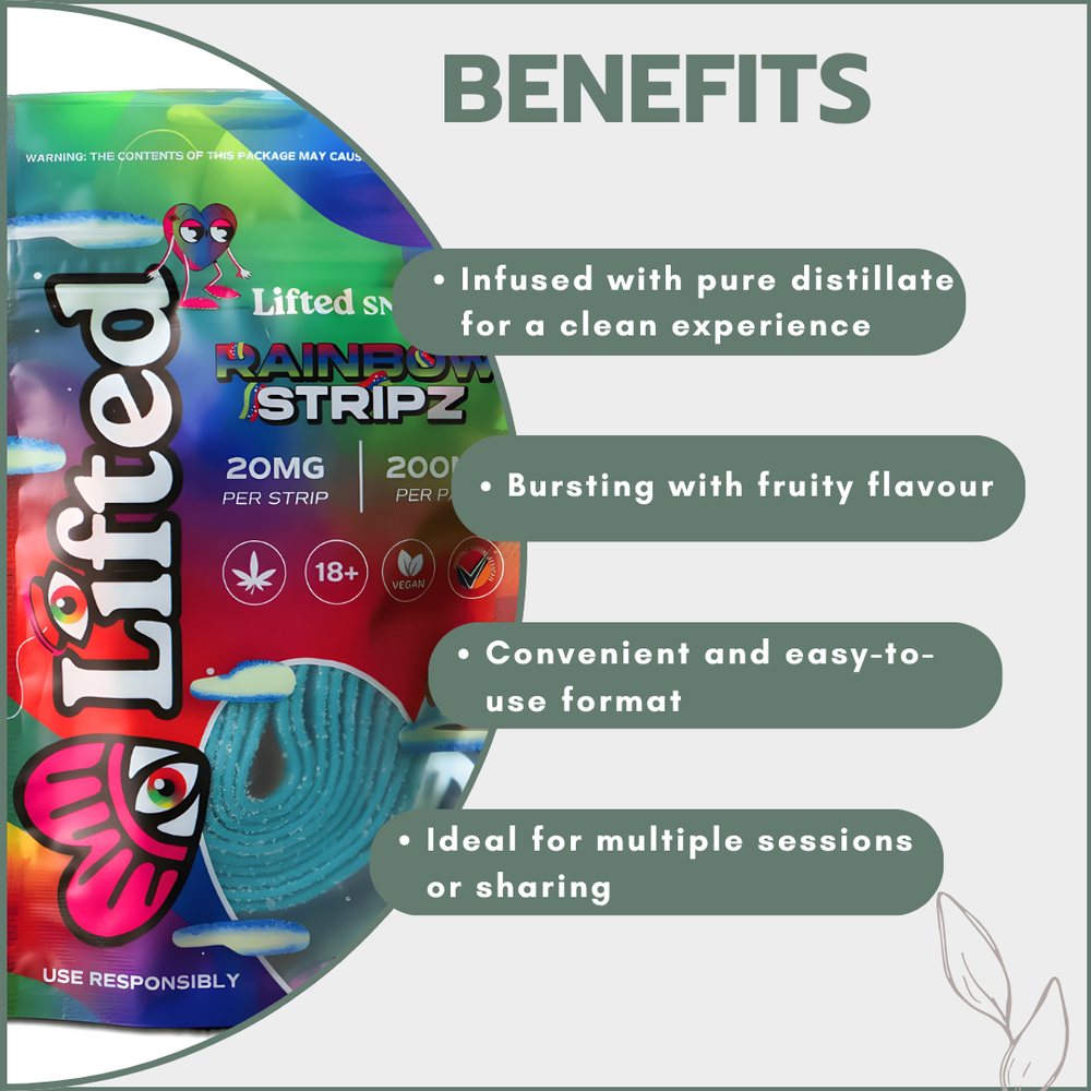 Gummies - Rainbow Stripz 200mg (10x20mg)