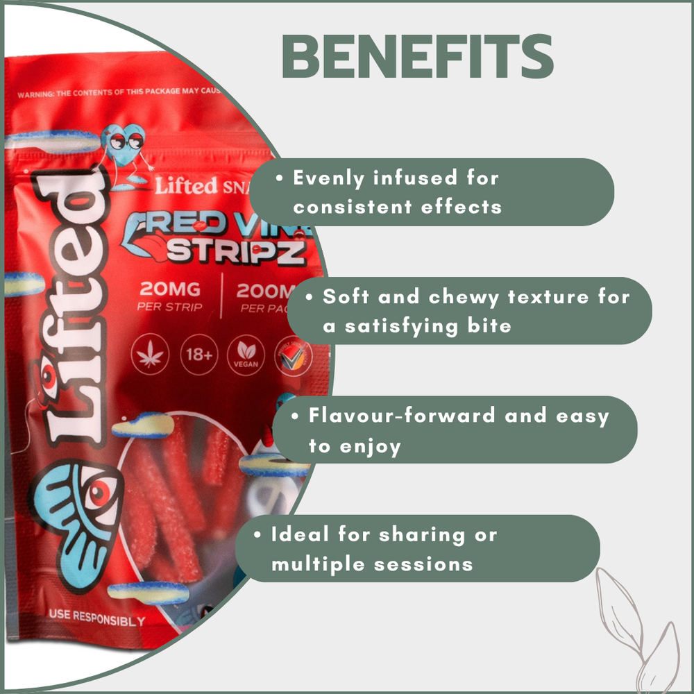 Gummies - Red Vine Stripz 200mg (10x20mg)