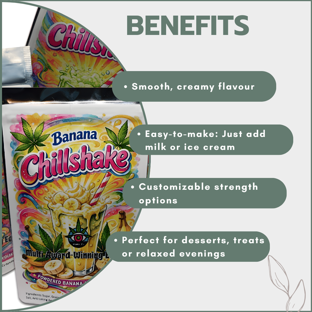 Distillate Chillshake - Banana, Chocolate, Cream Soda or Strawberry