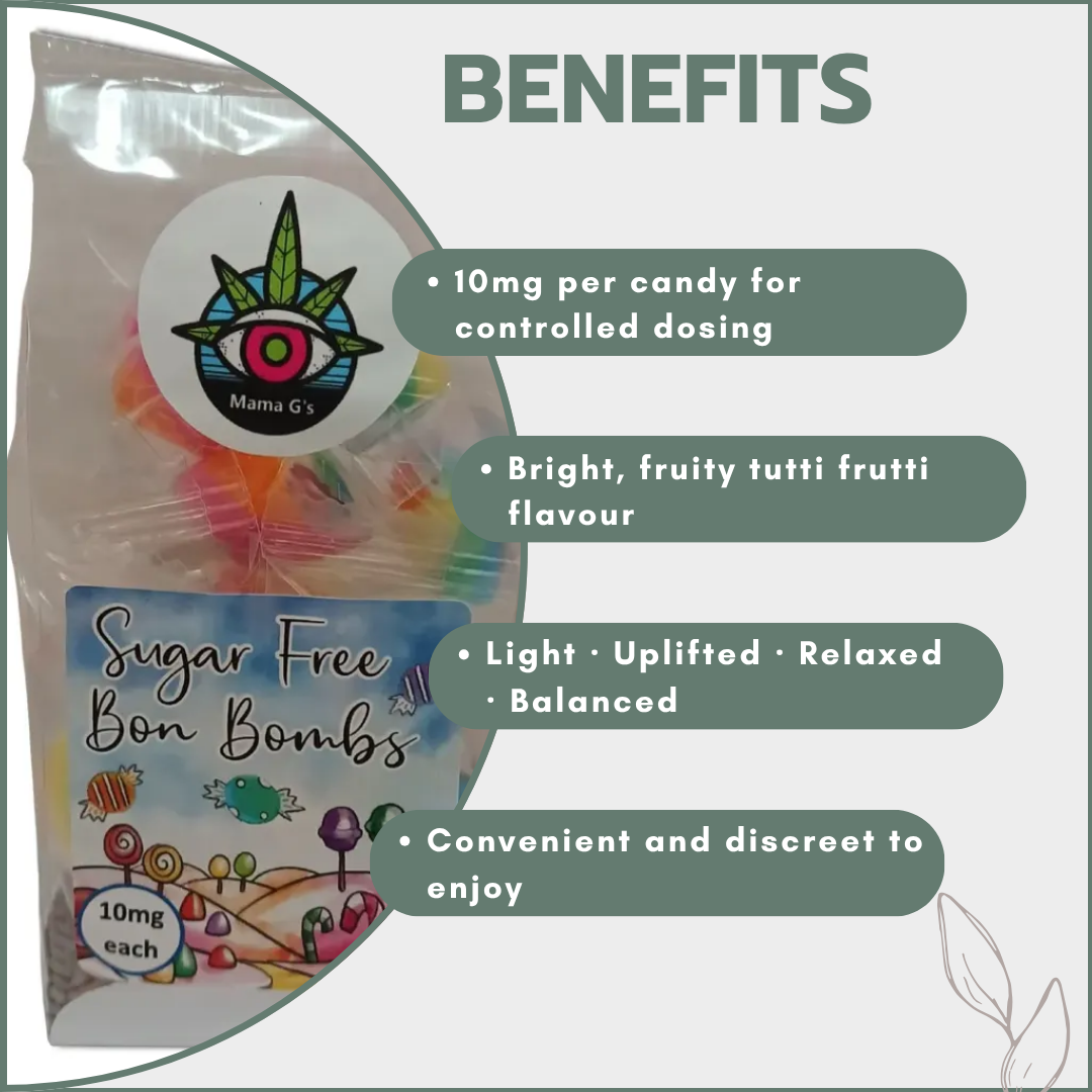 Sugar-Free Bon Bombs - Tutti Frutti Hard Candies 100mg (10x10mg)