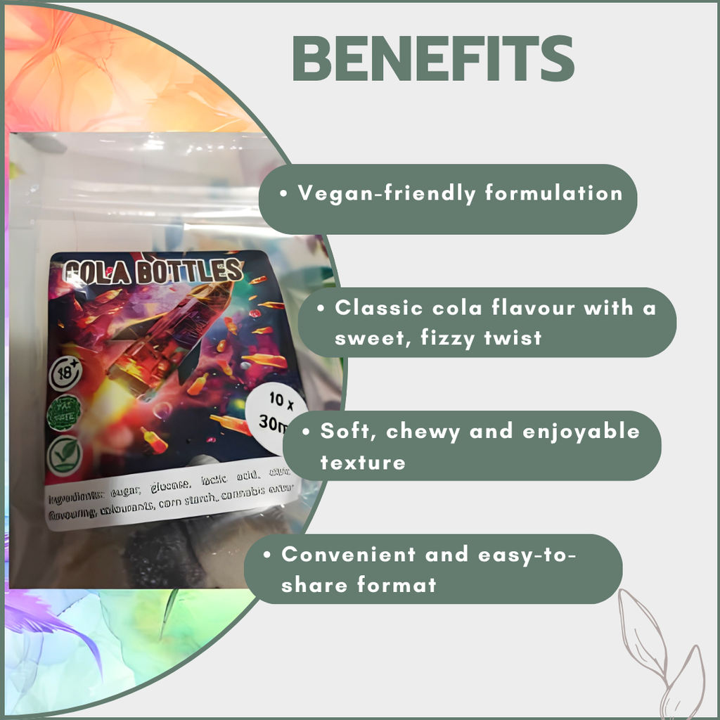 Vegan Gummies - Cola Bottles 300mg (10x30mg)