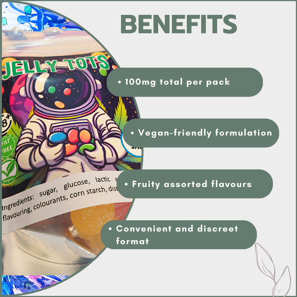 Vegan Gummies - Jelly Tots 100mg (20x5mg)
