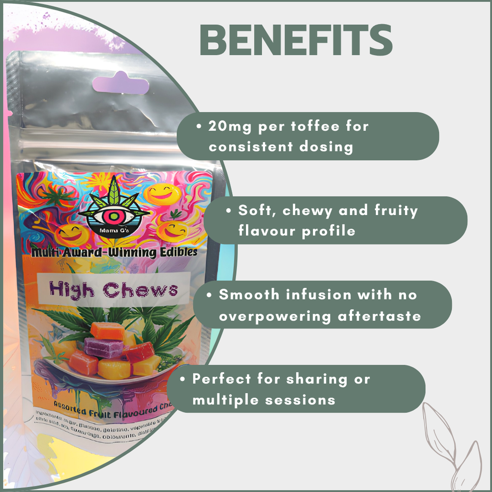High Chews Fruit Flavoured Toffees 200mg (10x20mg)