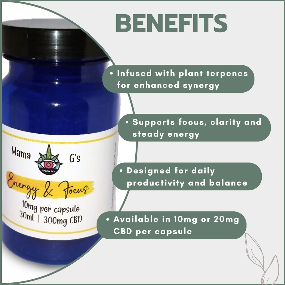 CBD Capsules with Terpenes 31's - Energy & Focus