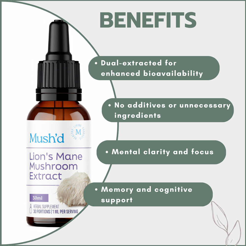 Dual Extracted Mushroom Tincture - Lion's Mane 30ml