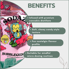 Sodaze Gummies 100mg (4x25mg) - Bubblegummies