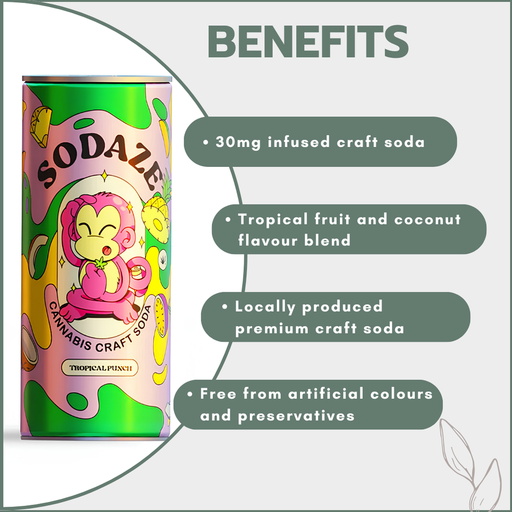 Sodaze Infused Craft Soda 30mg - Tropical Punch (250ml)