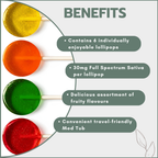 Fruity Lollipops On-The-Go - Full Spectrum Sativa 180mg (6x30mg) - Med Tub