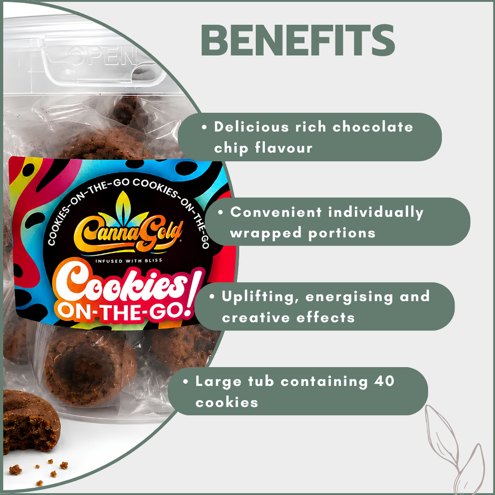 Chocolate Chip Cookies On-The-Go 1200mg (40x30mg) – Large Tub