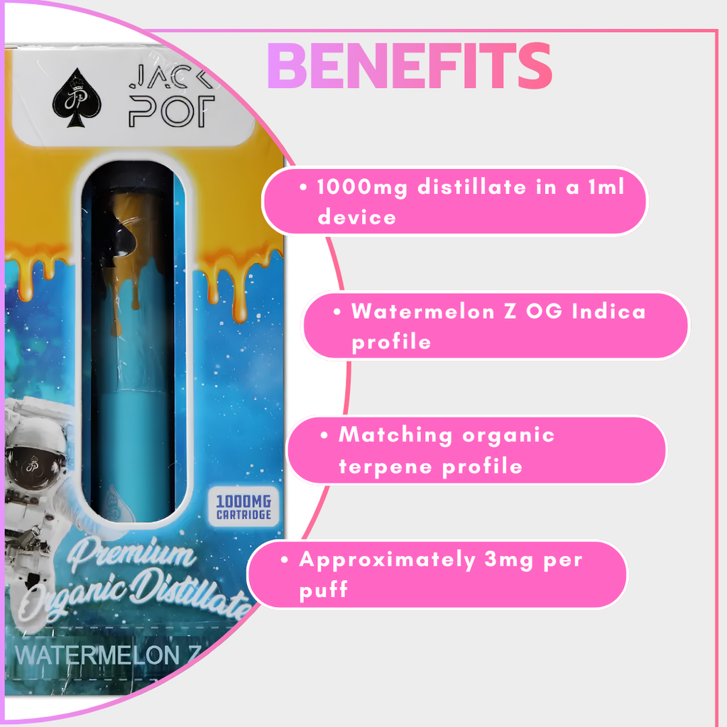 Distillate Disposable Vapes 1ml - Watermelon Z OG (Indica)