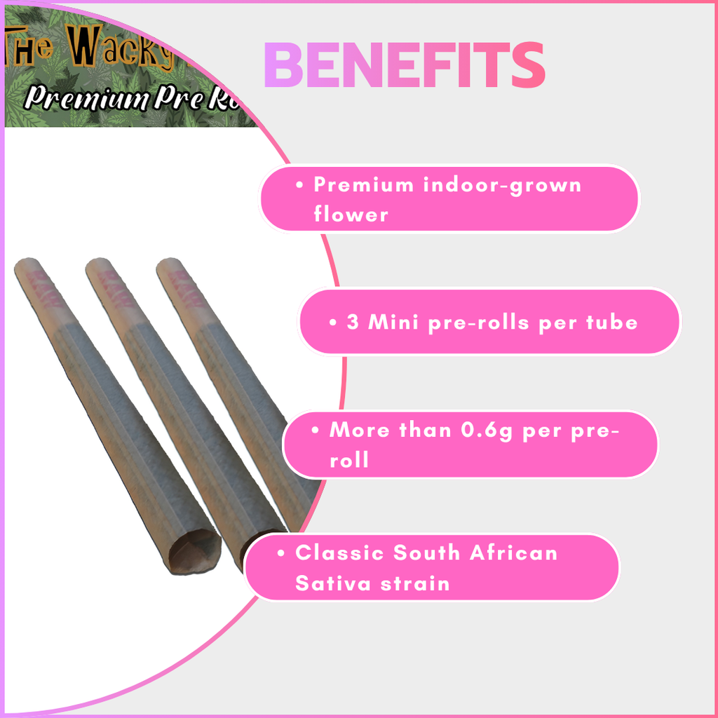Wacky Moose Premium Pre-Rolls - Mini's - Indoor - Durban Poison (Sativa) 3's