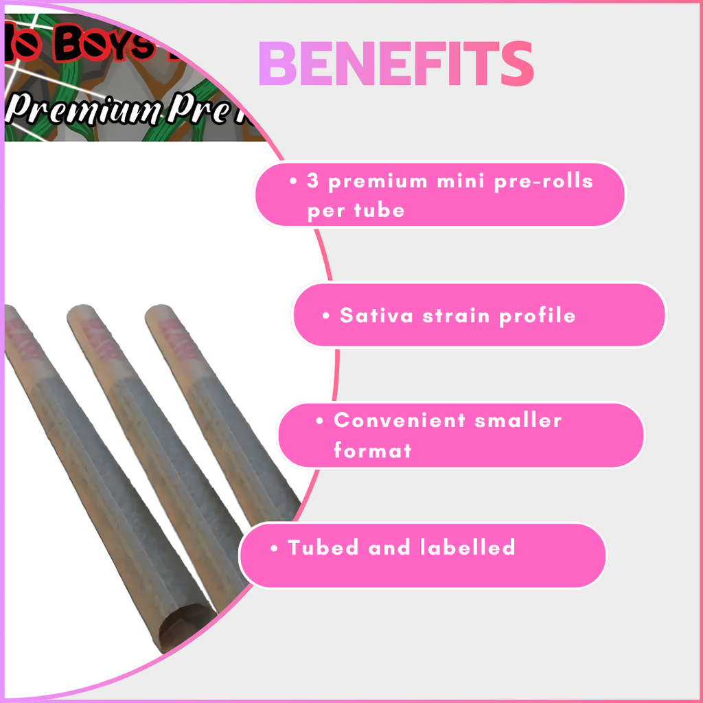 No Boys Allowed Premium Pre-Rolls - Mini's - Greendoor - PNW Cherries (Sativa) 3's
