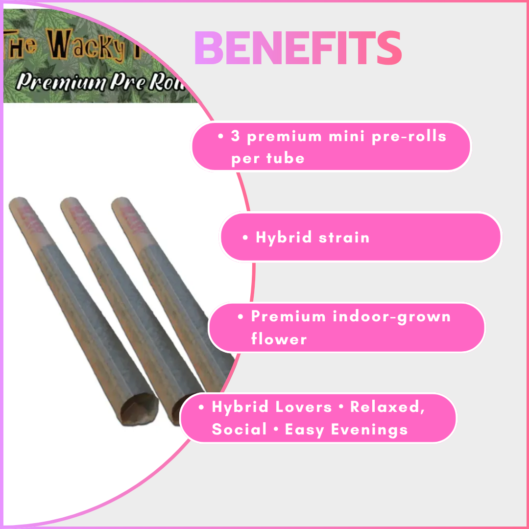 Wacky Moose Premium Pre-Rolls - Mini's - Indoor - Tsunami (Hybrid) 3's