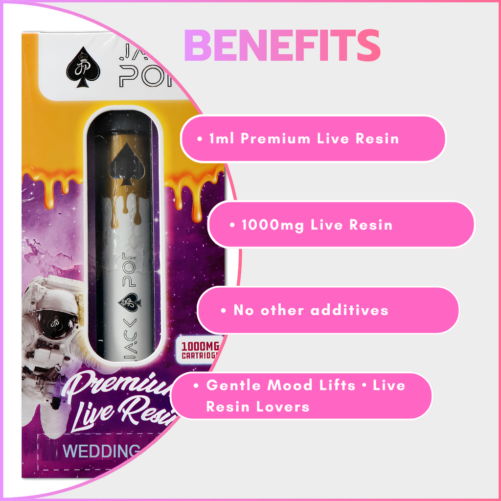Live Resin Disposable Vapes 1ml - Wedding Cake (Indica-leaning Hybrid)