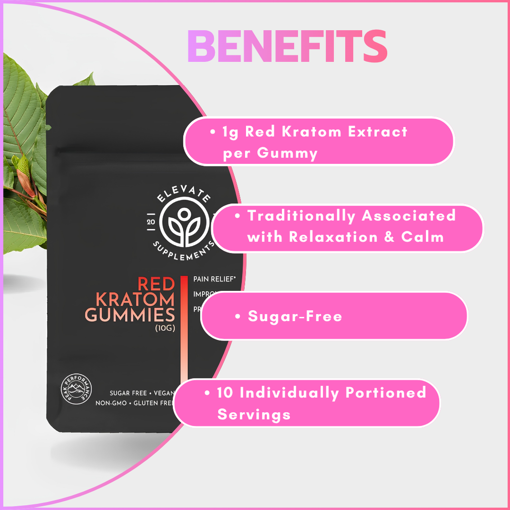 Red Kratom Gummies (10x1g)
