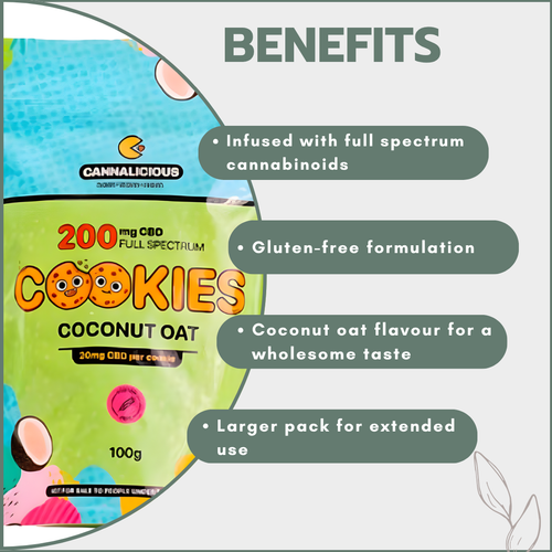 Cannalicious Cookies Coconut Oat 200mg (10x20mg)