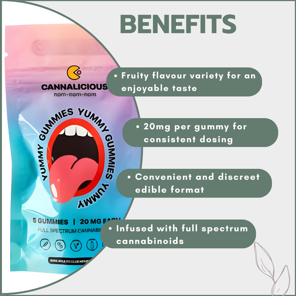 Cannalicious Yummy Gummies 100mg (5x20mg)