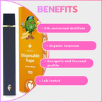 Pure Distillate Disposable Vapes 1ml - Lemon Haze (Sativa)