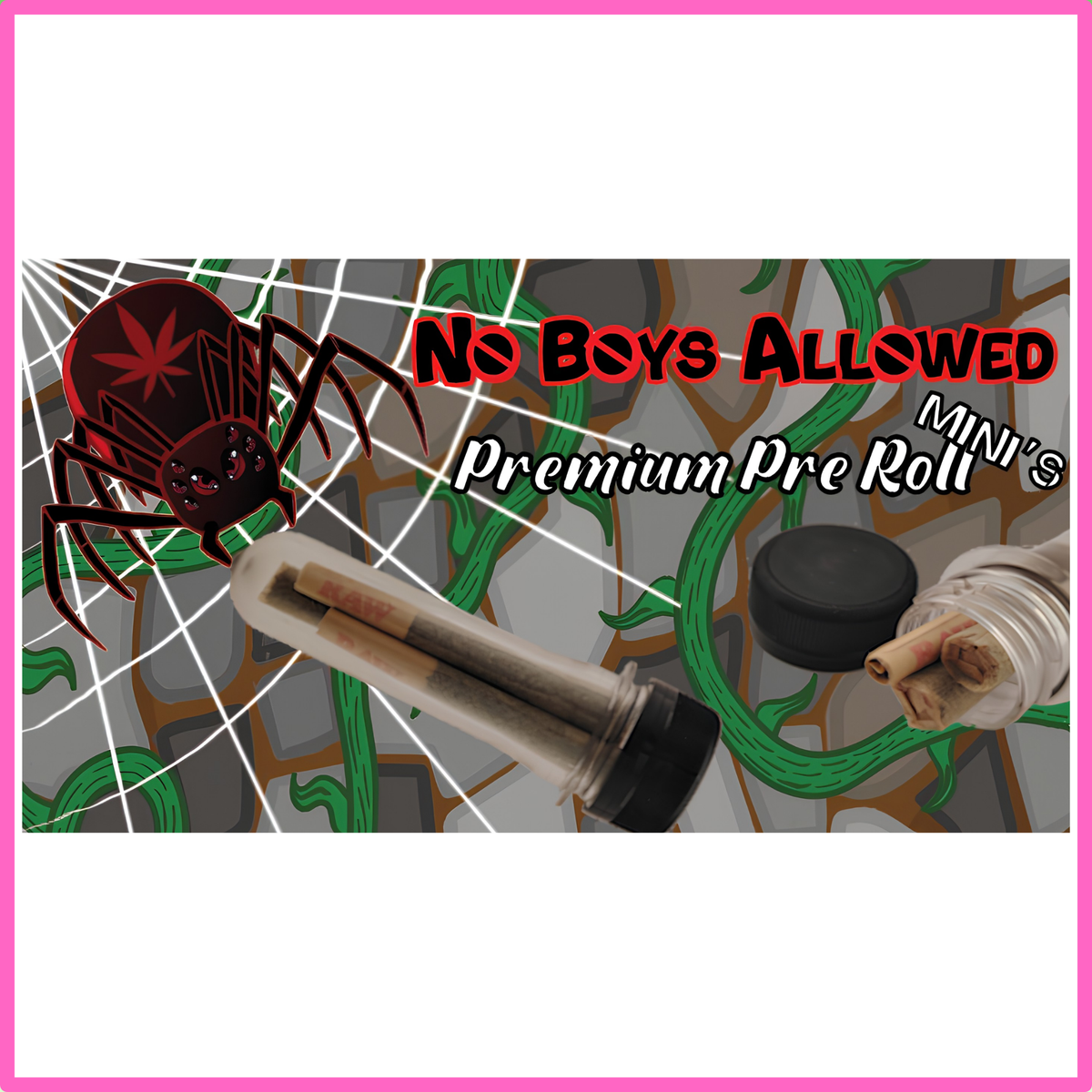 No Boys Allowed Premium Pre-Rolls - Mini's - Greendoor - Cinderella 99 (Sativa) 3's