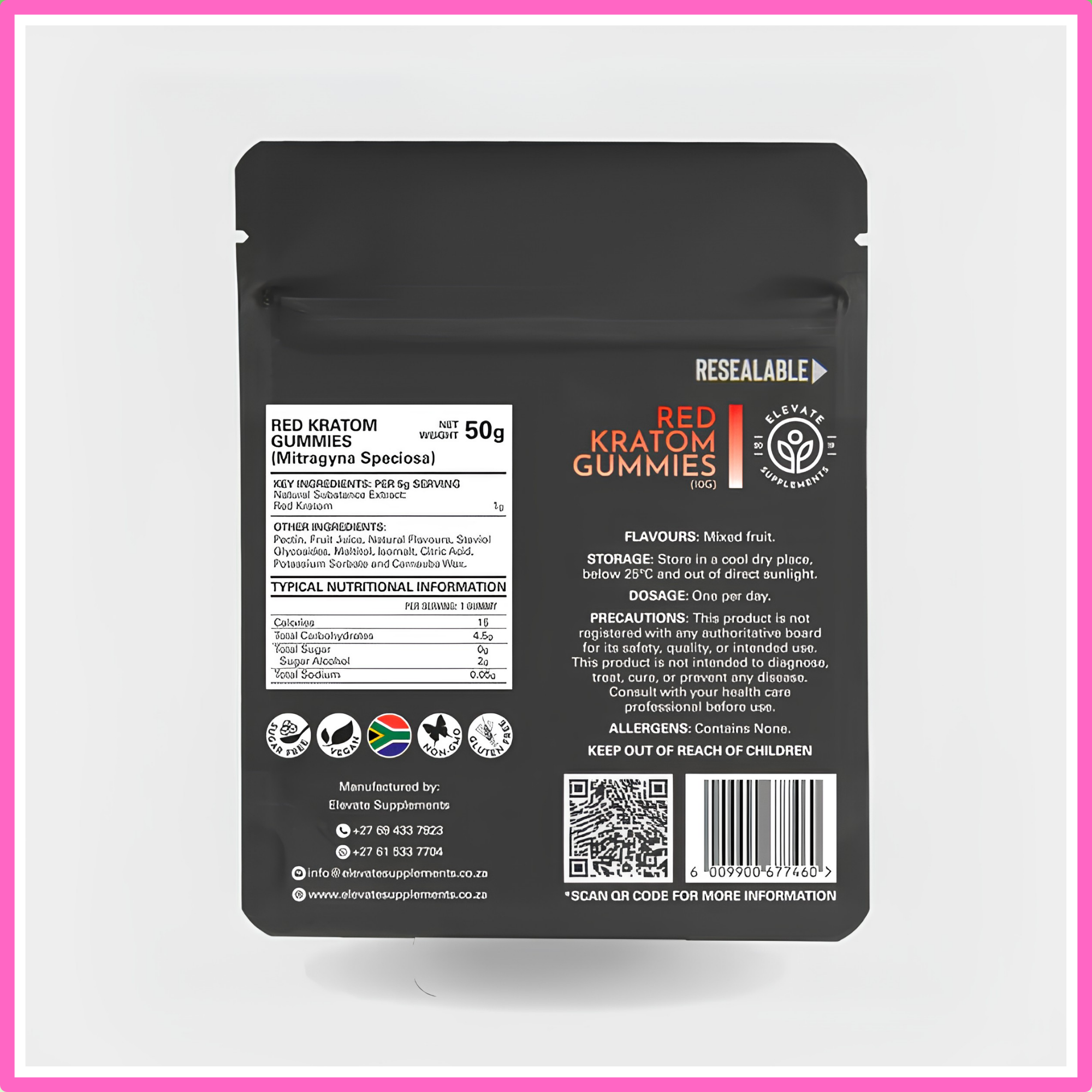 Red Kratom Gummies (10x1g)