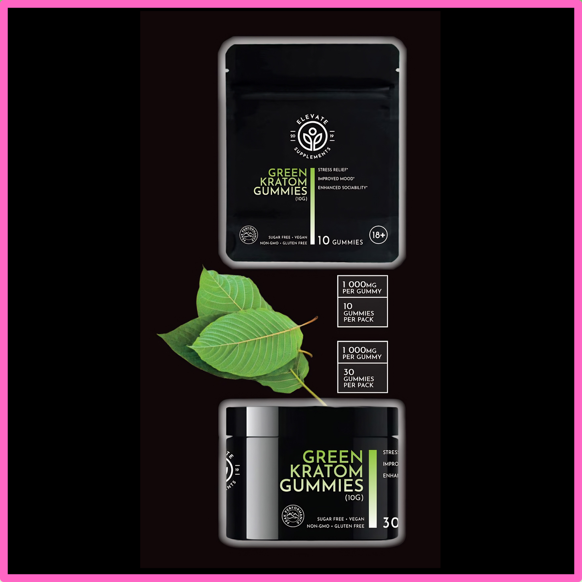 Green Kratom Gummies (10x1g)