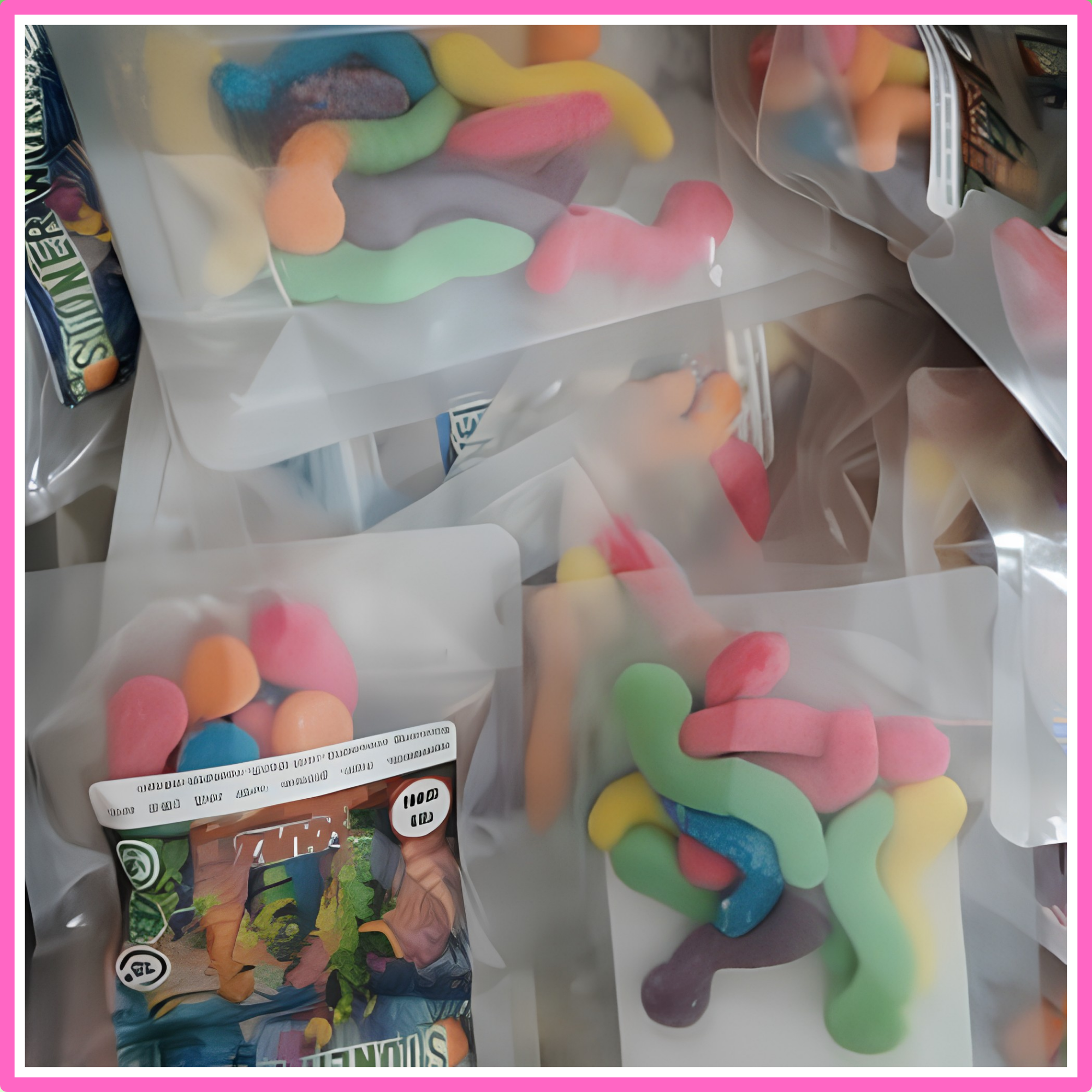 Vegan Gummies - Stoner Sour Worms 200mg (10x20mg)
