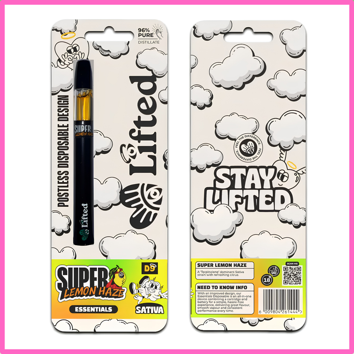 Distillate Disposable Vapes 1ml - Super Lemon Haze (Sativa)