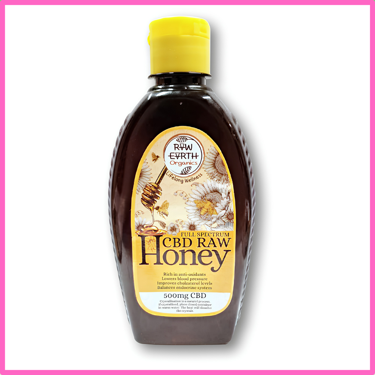 Raw Earth Organics CBD Honey 500g (500mg)