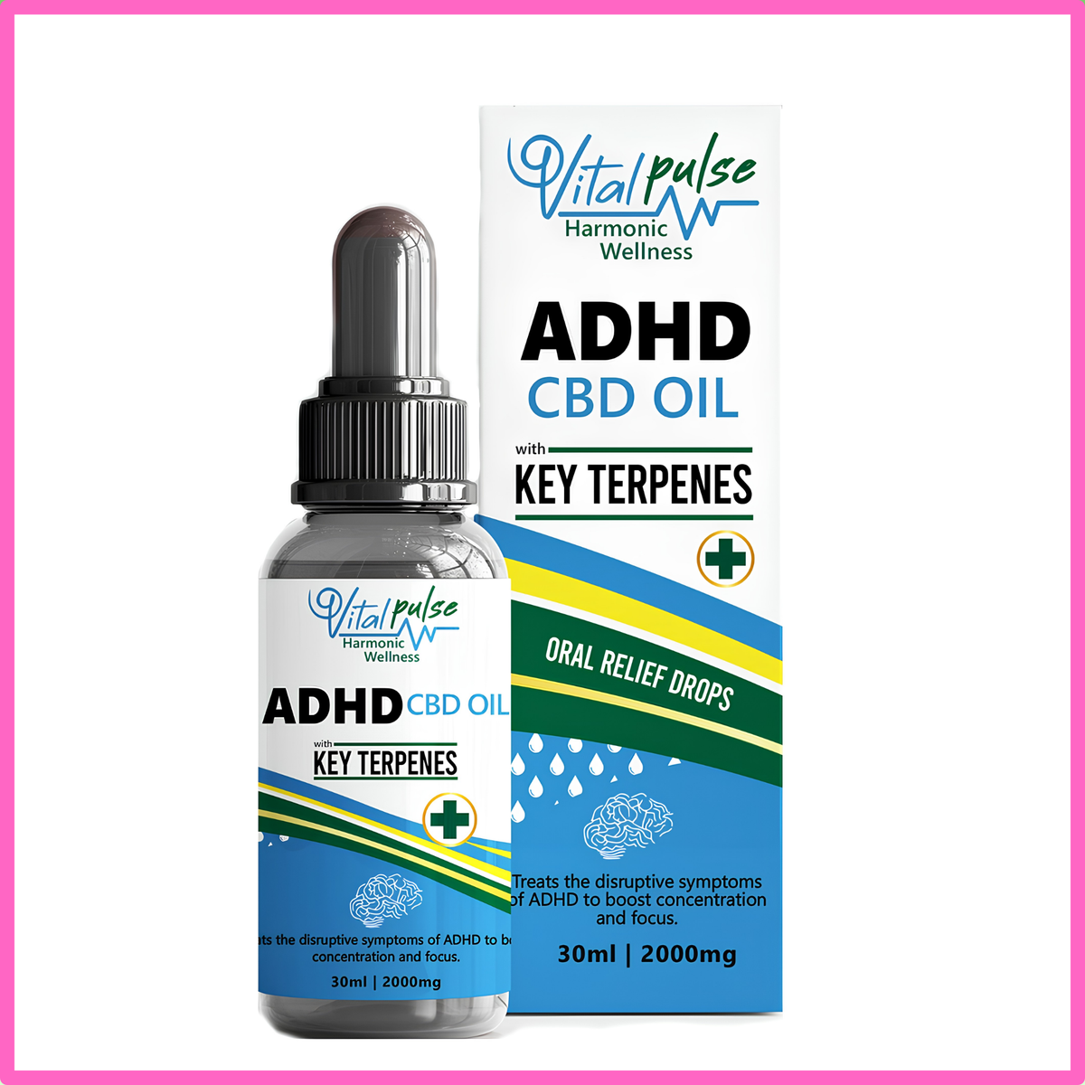 Vitalpulse ADHD CBD Oil 30ml (2000mg)